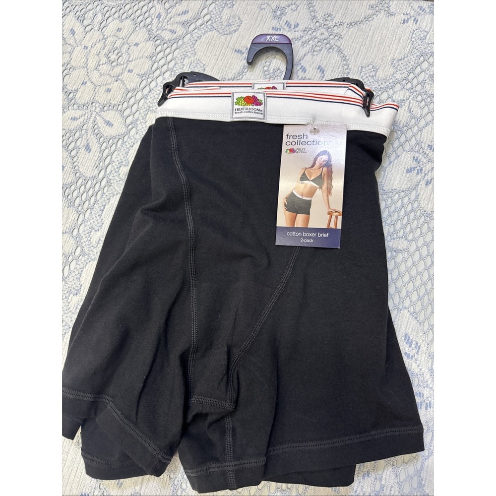 Fruit of the Loom ~ 2-Pair Womens Boxer Brief Underwear Panties Cotton Blend 2XL